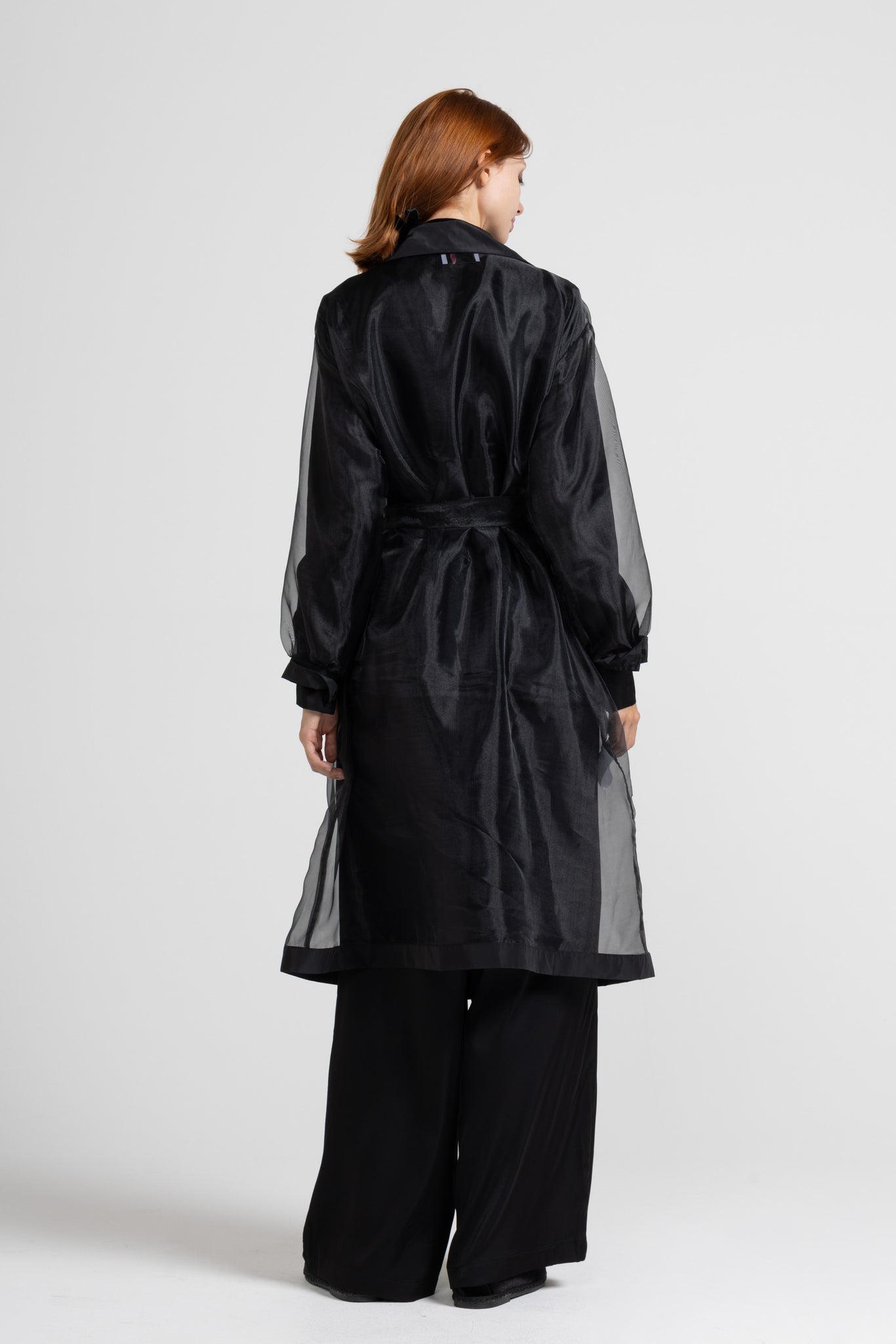 LONG DUST COAT IN LIGHT ORGANZA